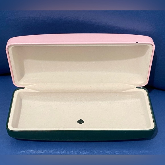 Kate Spade hard-case, clamshell eyewear case, pink and green - Picture 6 of 15